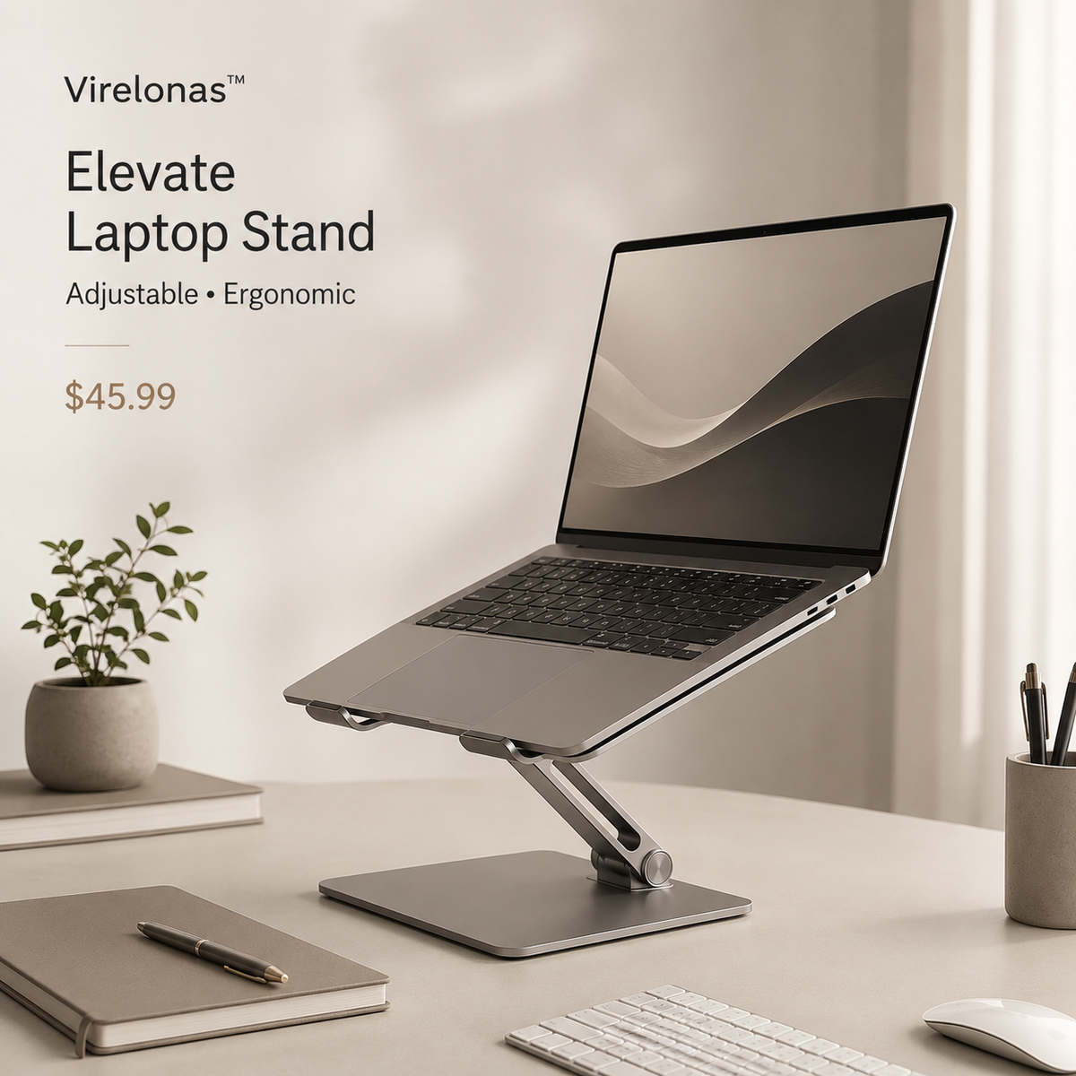 Virelonas™ Elevate Adjustable Laptop Stand