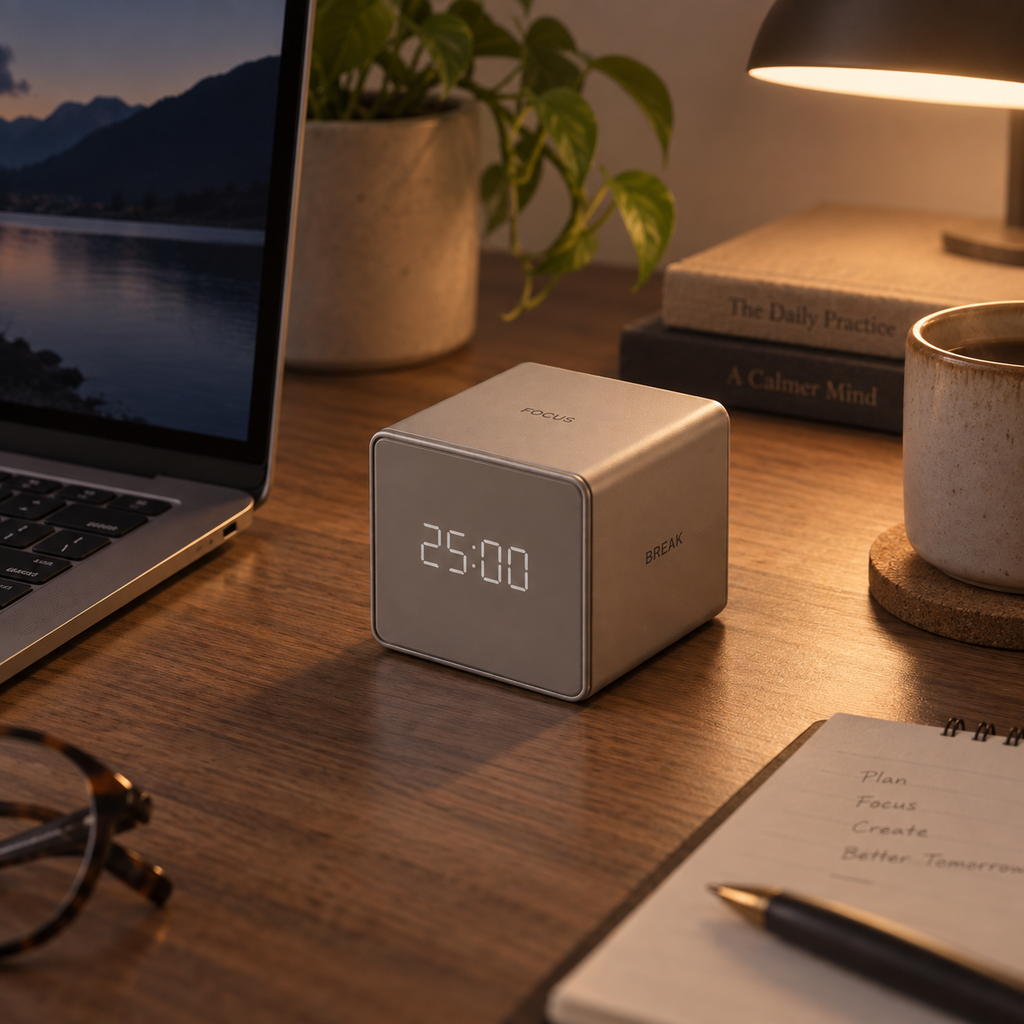 Virelonas™ FocusCube Smart Productivity Timer