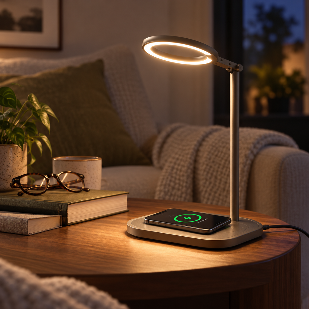 Virelonas™ HaloCharge Wireless Charging Desk Lamp
