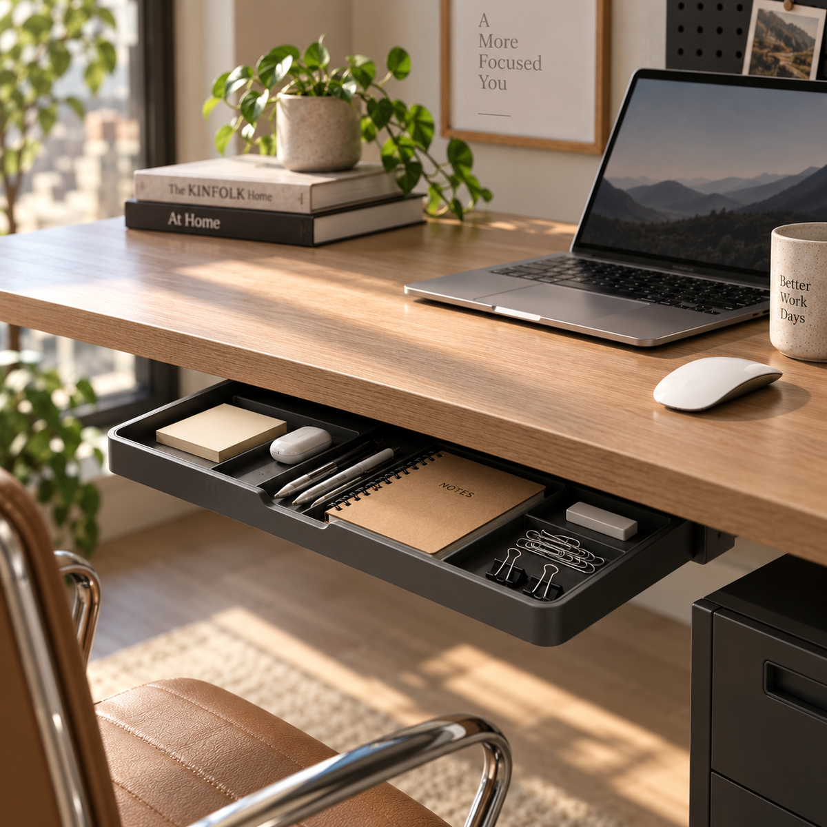 Virelonas™ UnderDesk Hidden Storage Drawer