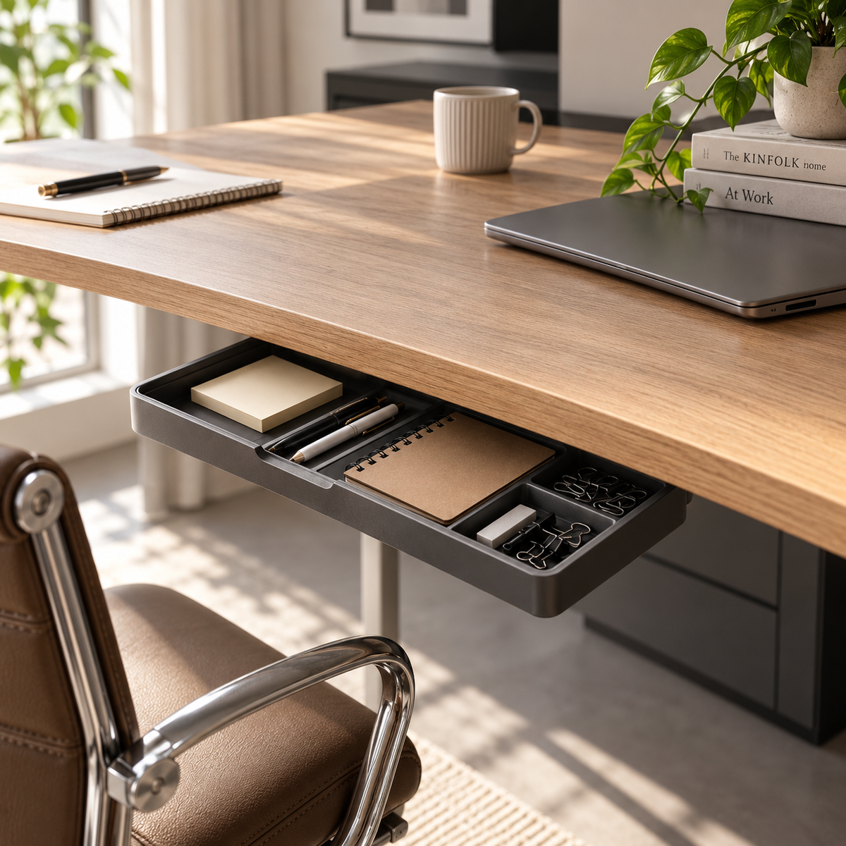 Virelonas™ UnderDesk Hidden Storage Drawer
